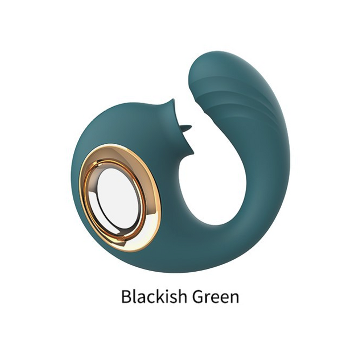 dolphin licking vibrator sex toys for women blackish green colour
