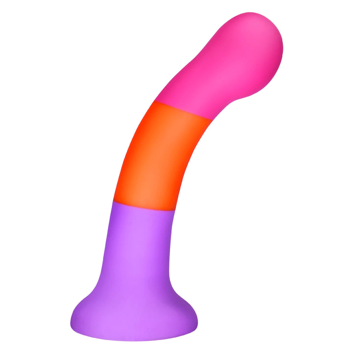 rainbow liquid silicon dildo for women